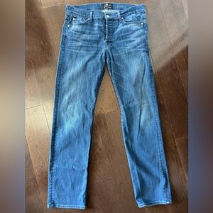 Jeans 7 For All Mankind Austyn Squiggle - Ajuste Relaxado Cintura Média - Masculino